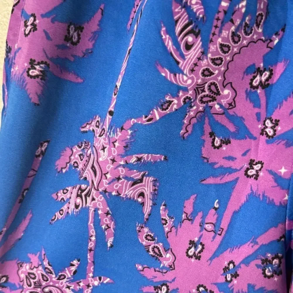 Vibrant Blue and Purple casual Shorts- Large